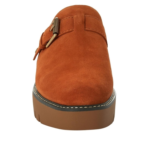 Naturalizer Brown Suede Mules with Buckle - Picture 6 of 11
